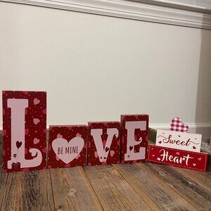 Wood Block Valentine's Day Decor
